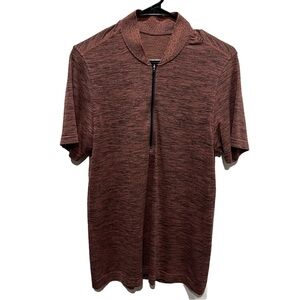 Lululemon Men's Small Metal Vent Tech Surge Half-Zip Heather Short Sleeve Top
